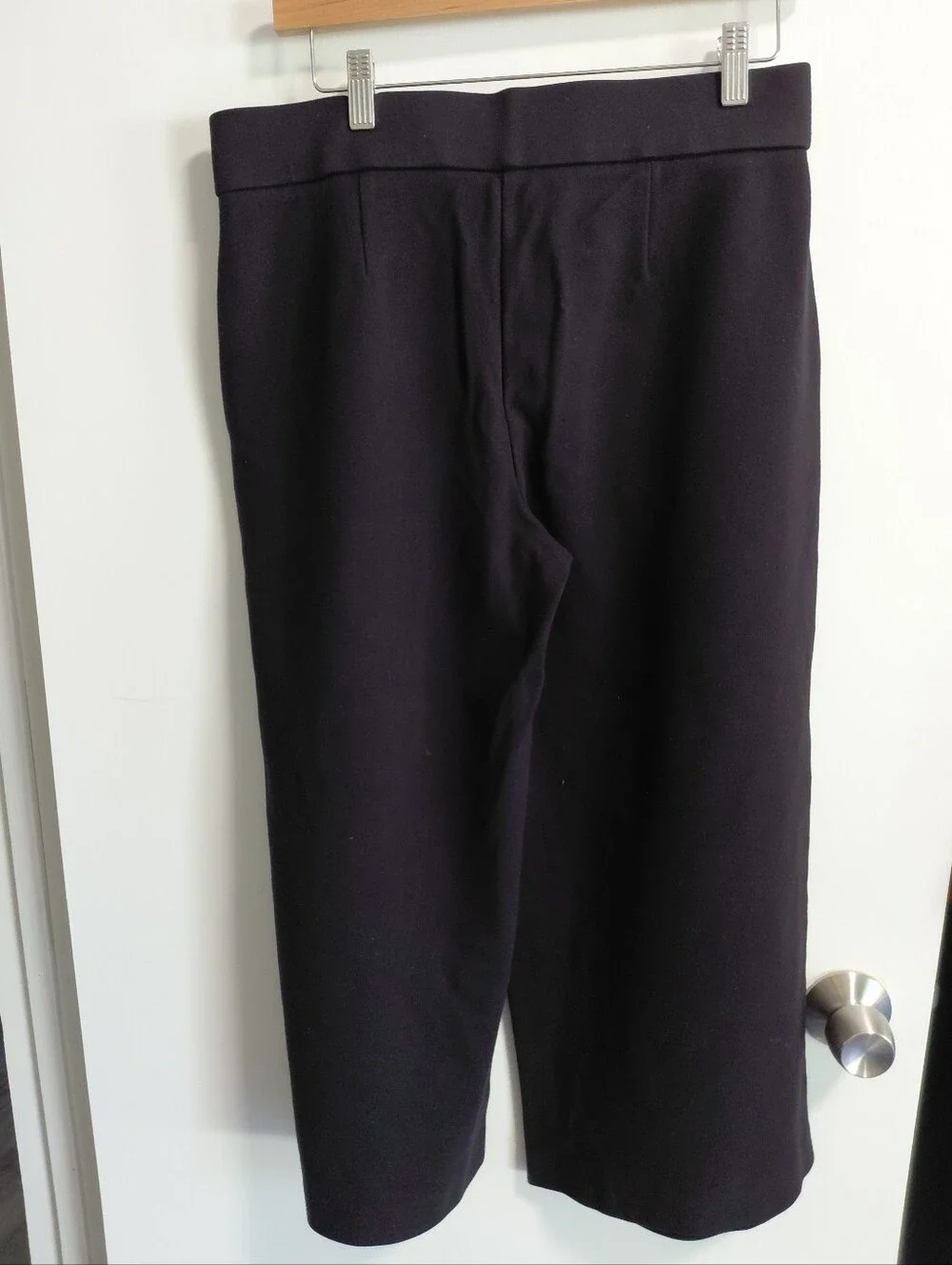 J. Crew 365 Black Ankle Cropped Wide Leg Pants